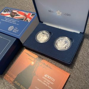 400th anniversary mayflower voyage double coin set